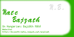 mate bajzath business card